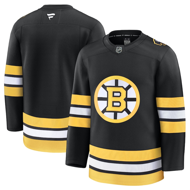 Men's Black Boston Bruins Blank 2025 Home Stitched Hockey Jersey